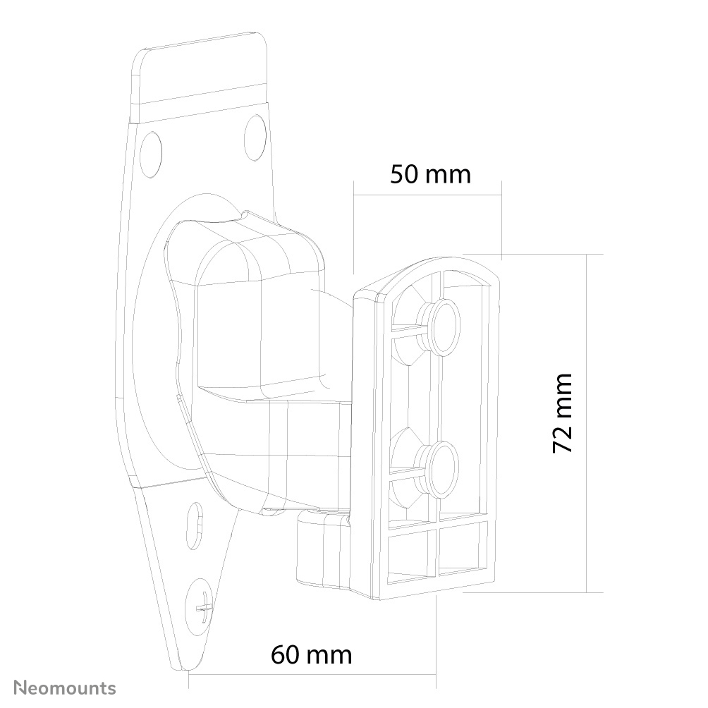 Neomounts NM-WS300WHITE Supporto a parete per diffusori Sonos Play3 - mobilità completa